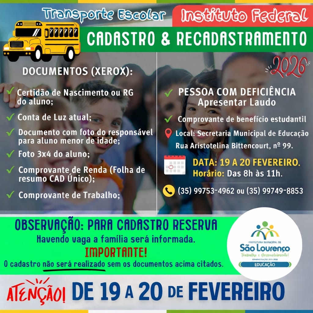 transporte escolar 2026 novo