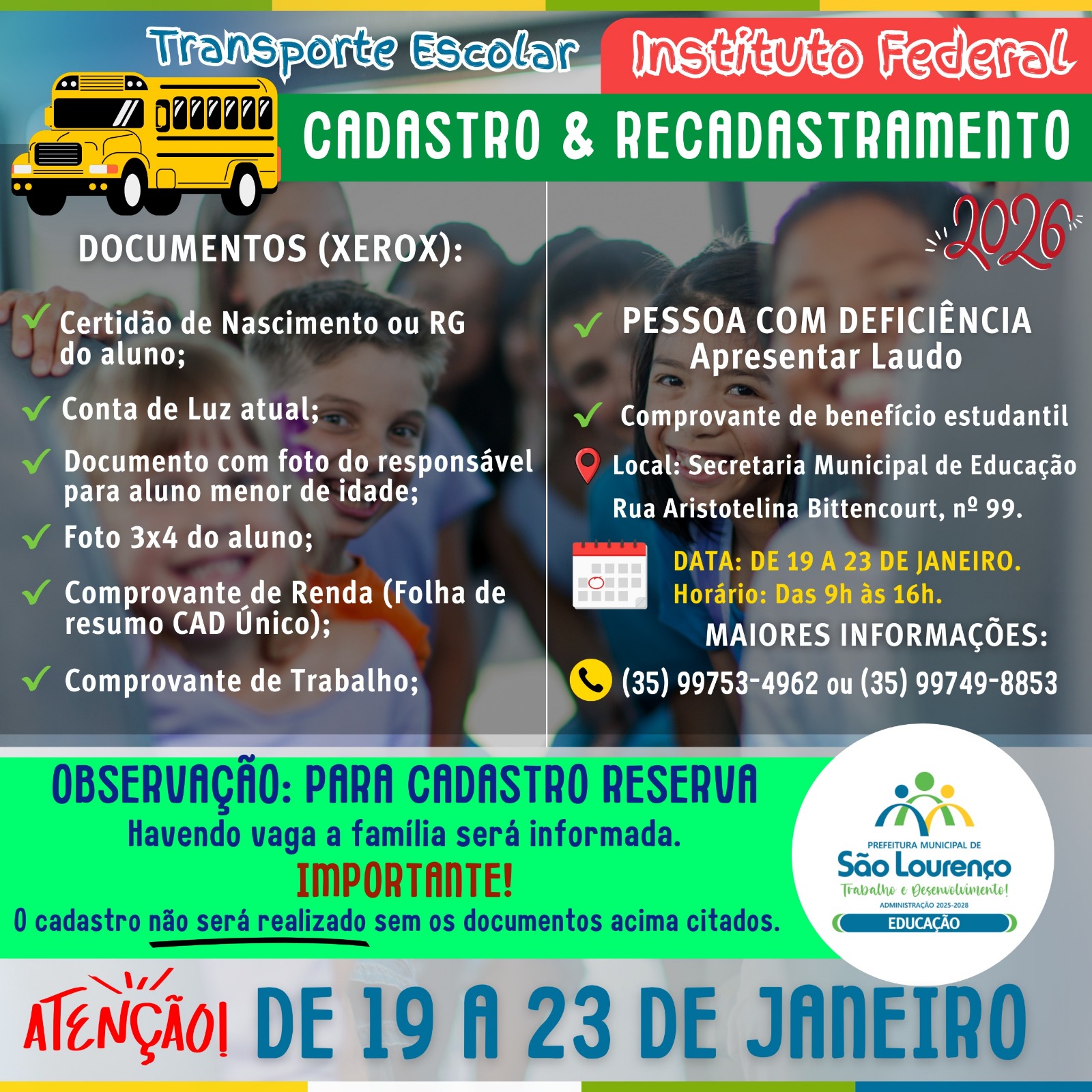 transporte escolar SL 2026